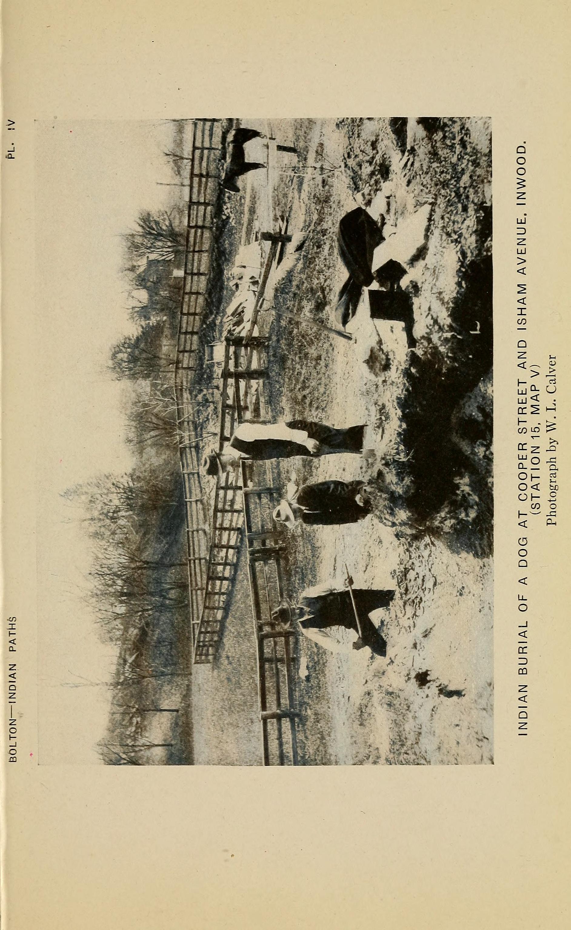 Plate IV: Indian Burial of a Dog at Inwood — Bolton (1922)