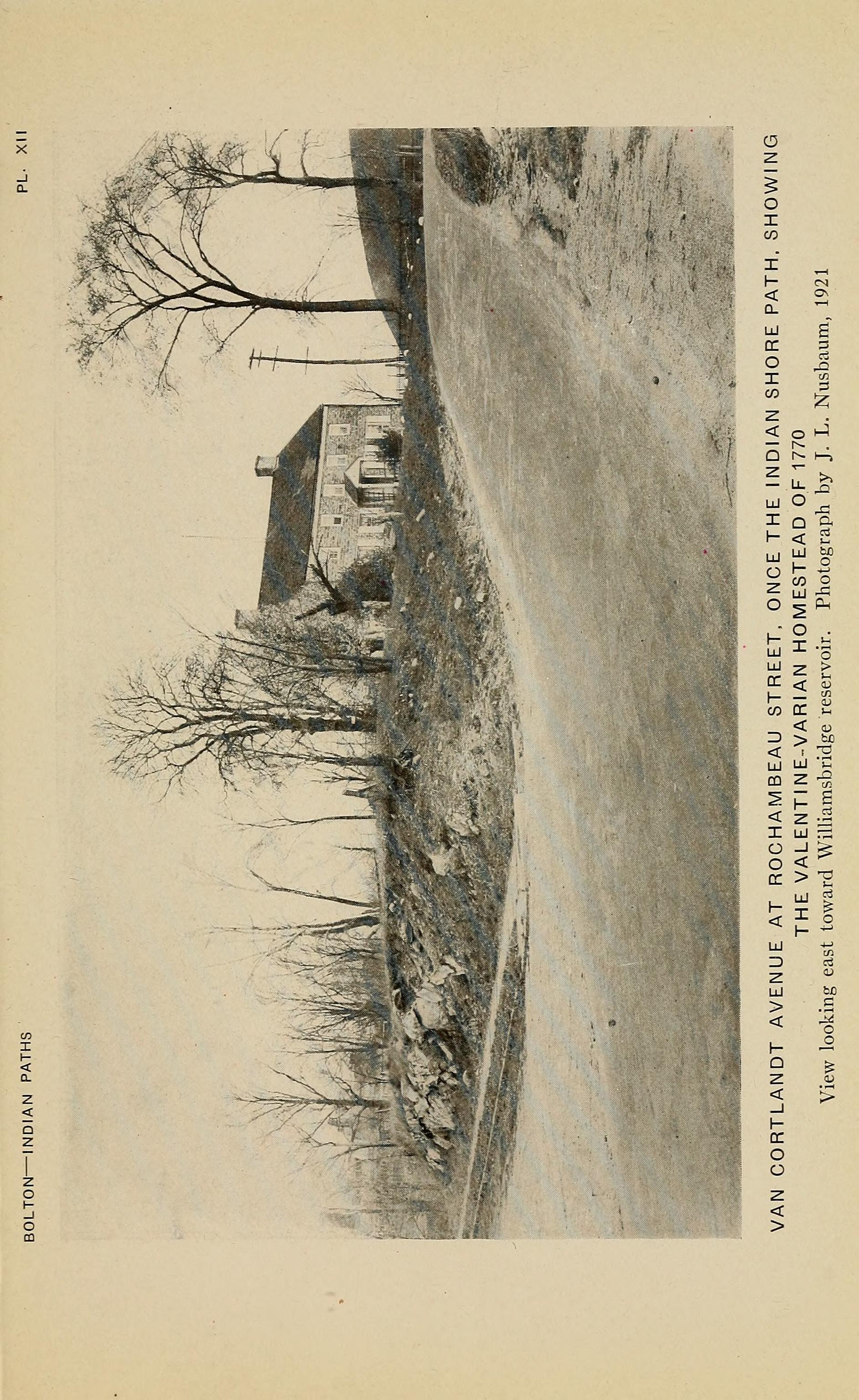 Plate XII: Van Cortlandt Avenue (Indian Shore Path) — Bolton (1922)