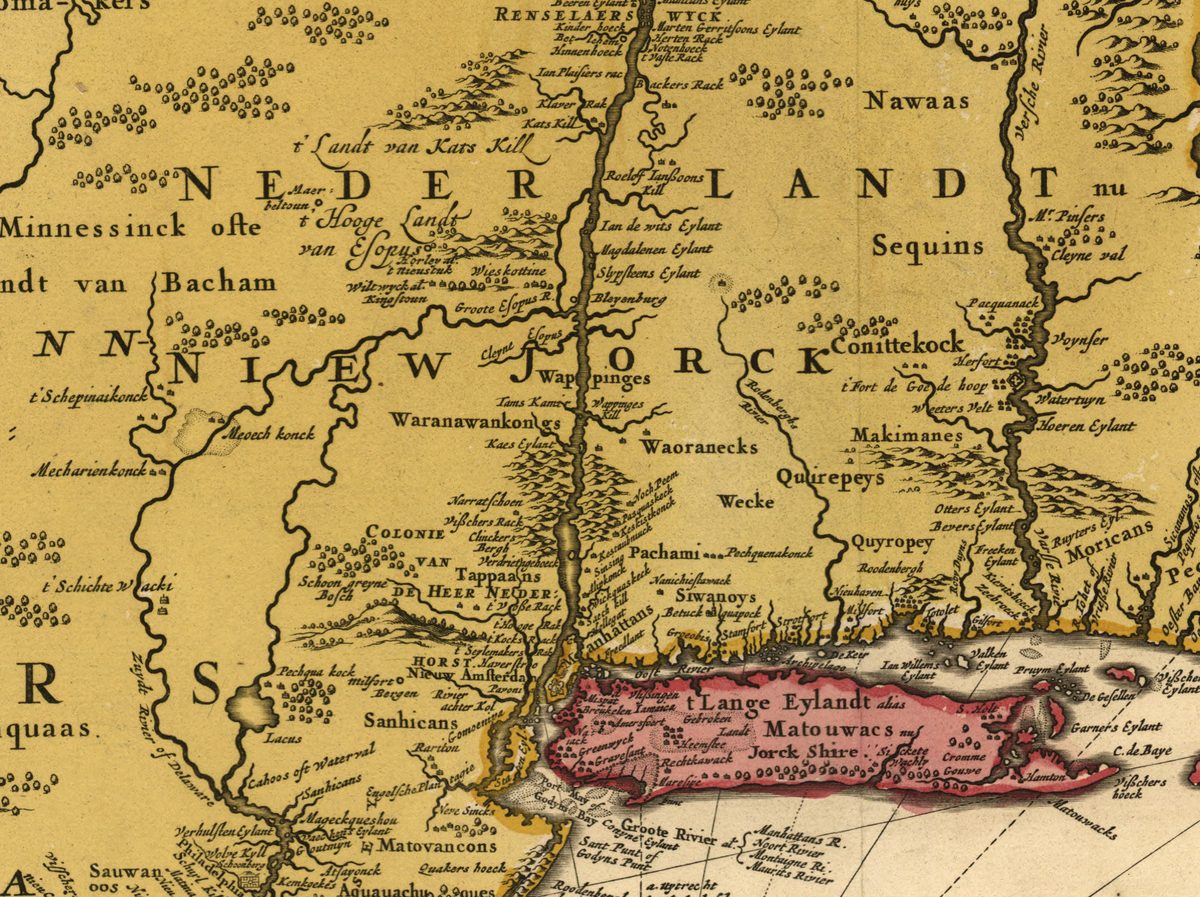 Novi Belgii Map Excerpt (1685)