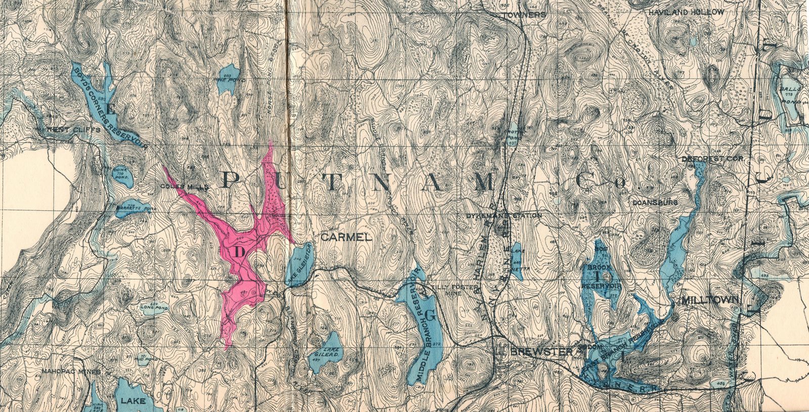 Topo Map of Putnam County 1889
