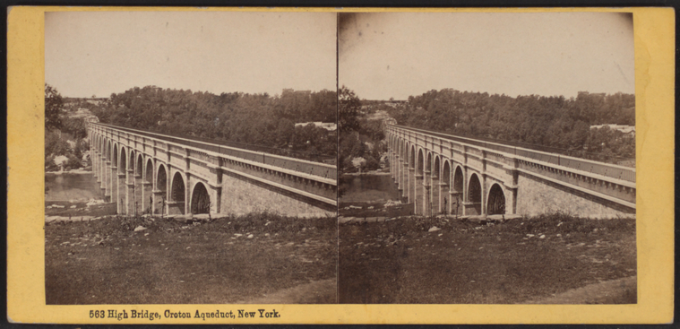 High Bridge, Croton Aqueduct — Stereoscopic View (1864)