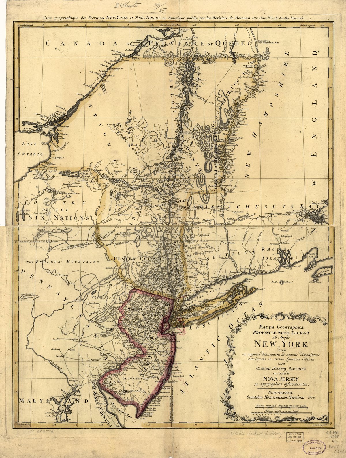 Sauthier Map — Province of New York (1778)