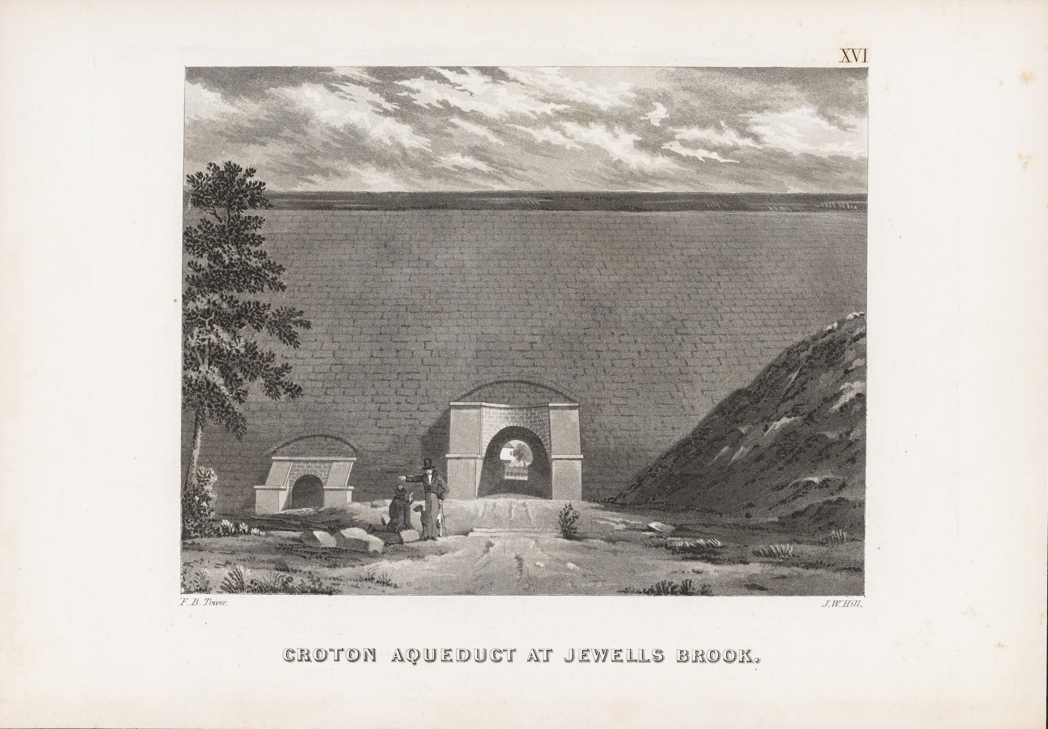 Croton Aqueduct Engraving — Tower (1843)