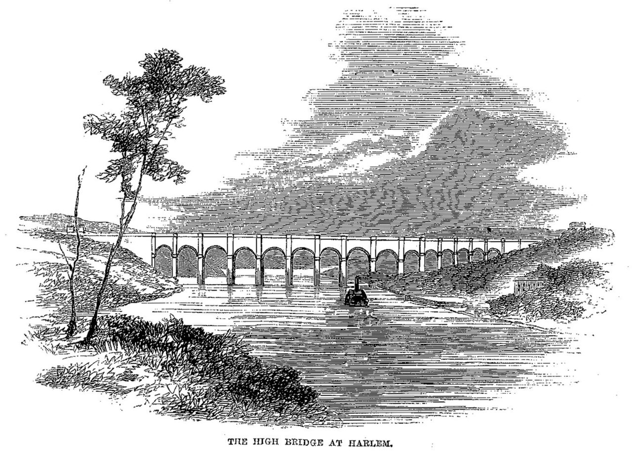 The High Bridge at Harlem — Harper's Magazine (1860)