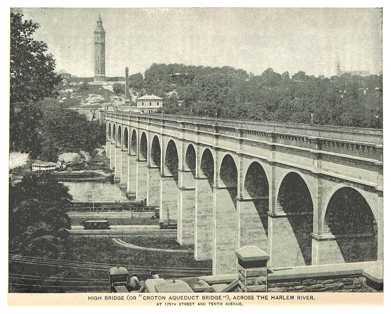 Croton Aqueduct Bridge (High Bridge) — King's Handbook (1893)