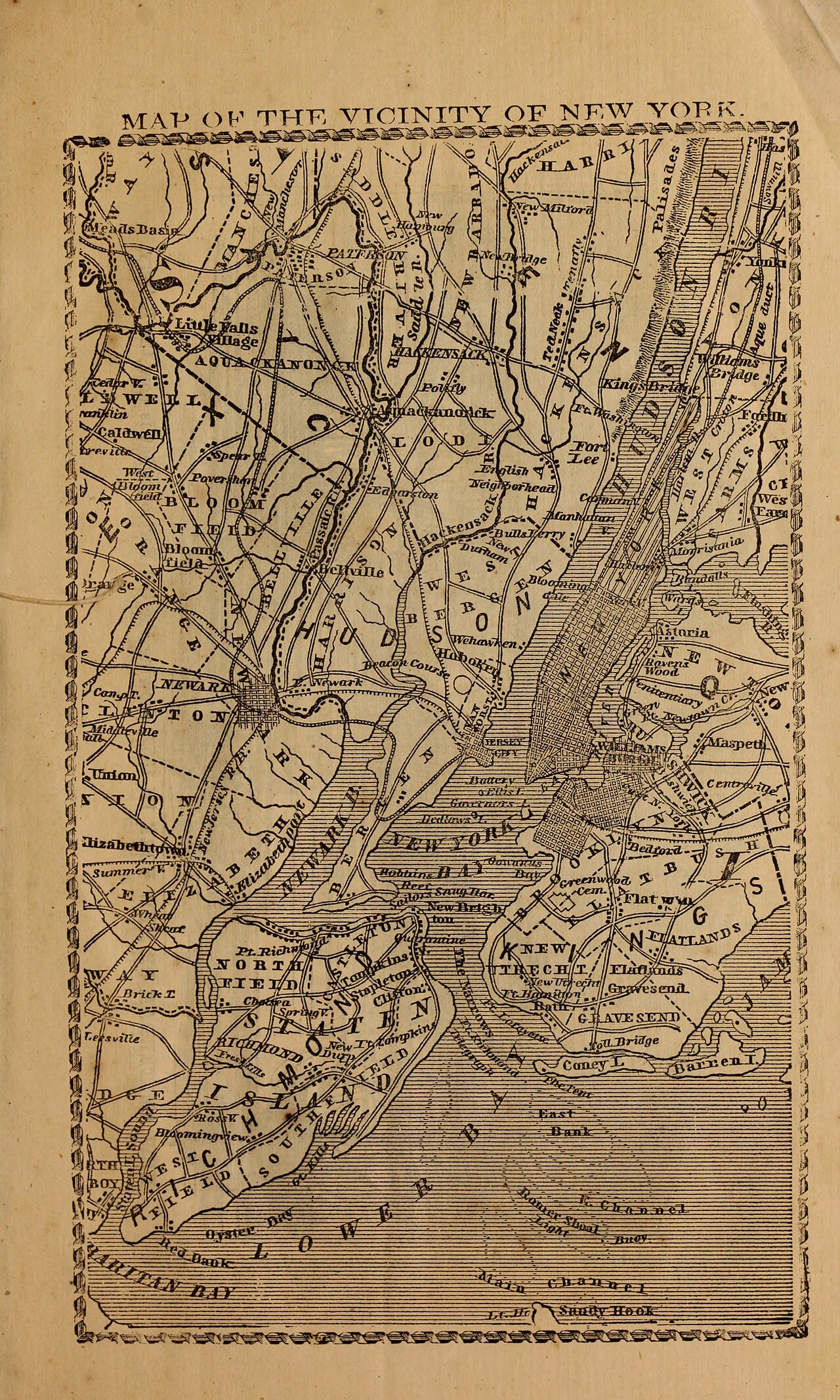 Map of the Vicinity of New York